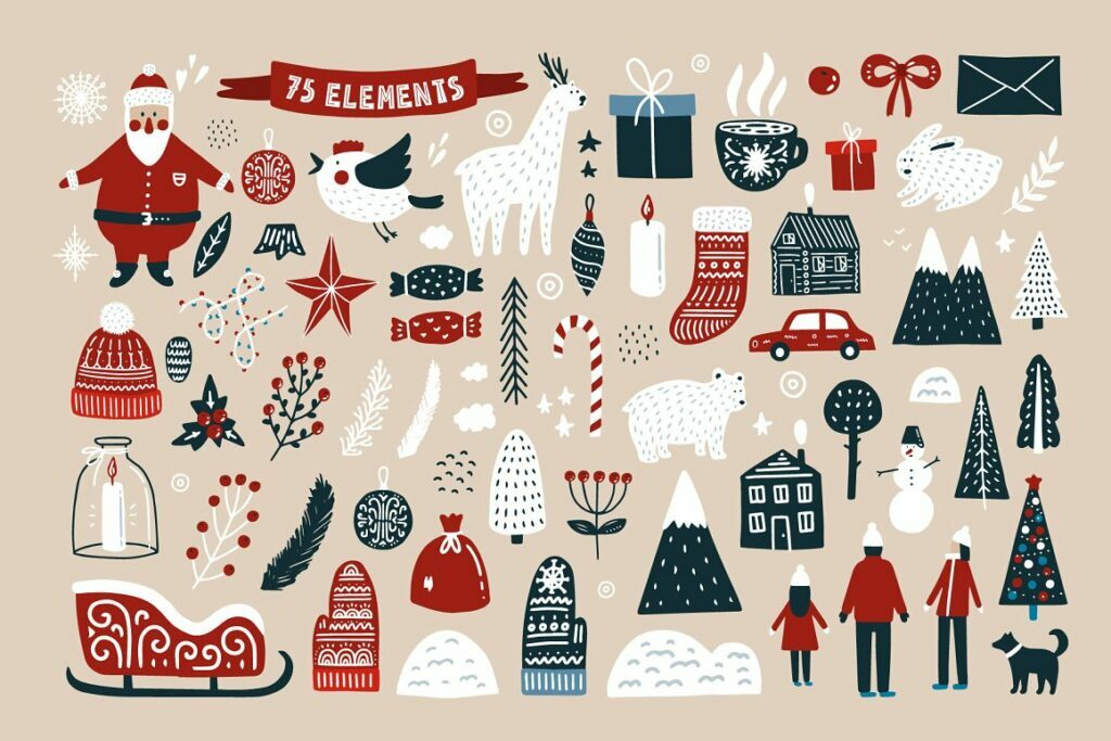 Vianočné šablóny V škandinávskom štýle