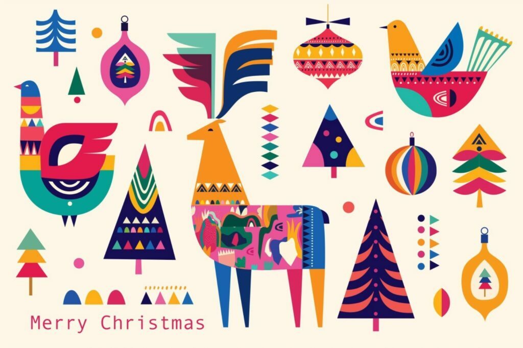Vianočné grafické šablóny Slovanské 
