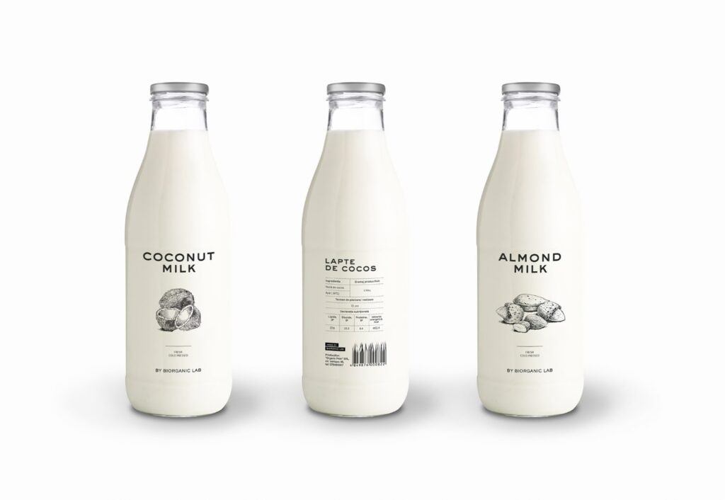 samolepiace etikety na fľaše od mlieka
