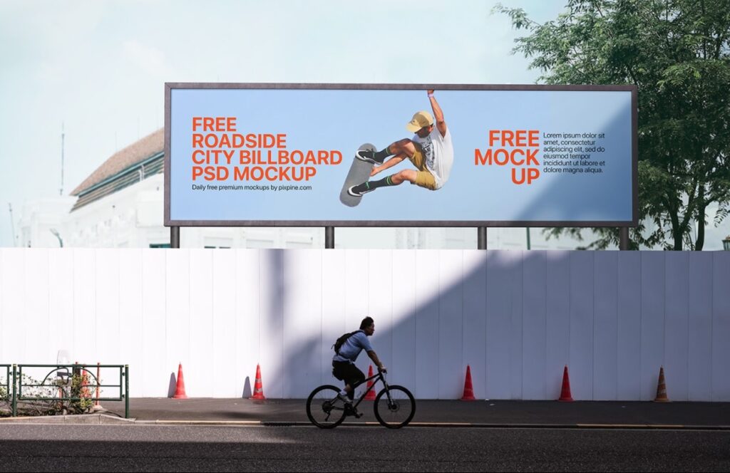 návrh billboardu v mestskom priestore - maketa / mockup