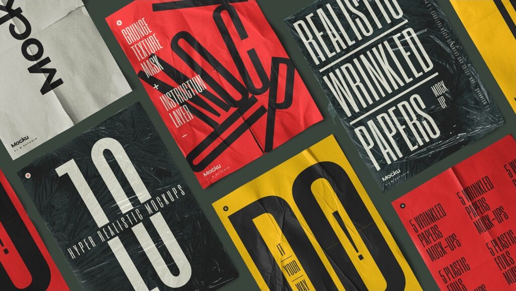 vonkajšie plagáty; typografia, minimalistický design