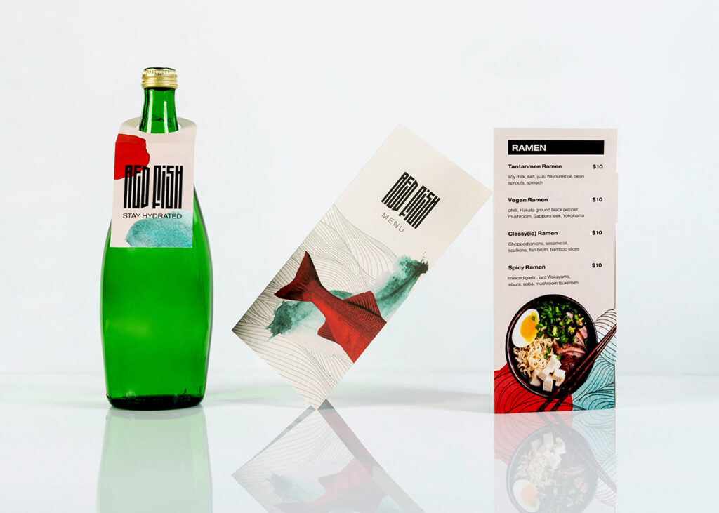 tlačoviny pre gastronómiu - letáky, jedálne lístky, etikety na fľaše