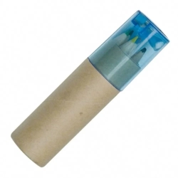 Drevené pastelky 6 farieb v recyklovanej krabičke