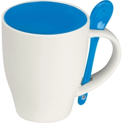 Keramický hrnček s lyžičkou 250 ml