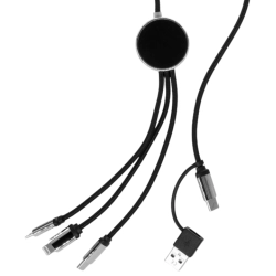 Nabíjací kábel 4 v 1 s osvetleným logom, dĺžka 120 cm
