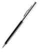Kovové guličkové pero s čiernym a strieborným telom