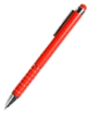 Kovové guličkové pero so stylusom s dekoráciou na tele