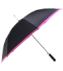 Automatický čierny dáždnik s farebným lemovaním