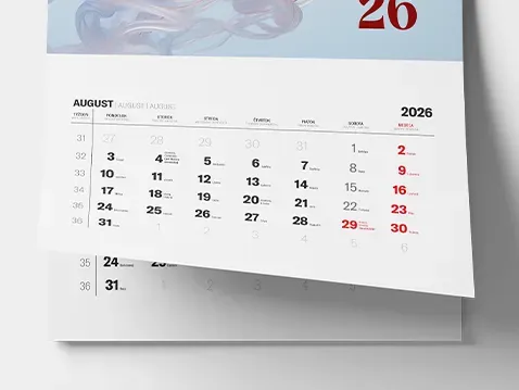 Nástenný kalendár so špirálou