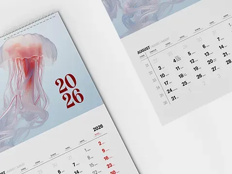 Nástenný kalendár so špirálou