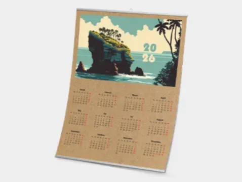 Nástenný kalendár s lištou