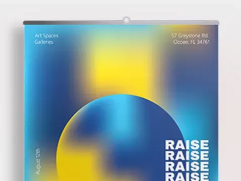 Jednostranný plagát s lištou