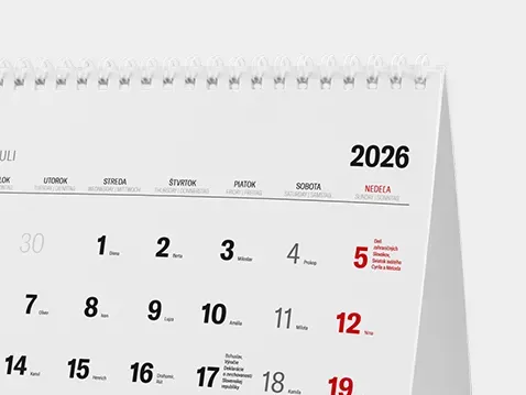 Stolový kalendár so špirálou (mesačný)