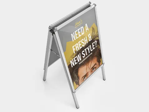 Hliníkové reklamné áčko s potlačou