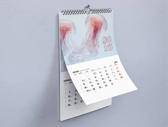 Nástenný kalendár so špirálou online tlač 1