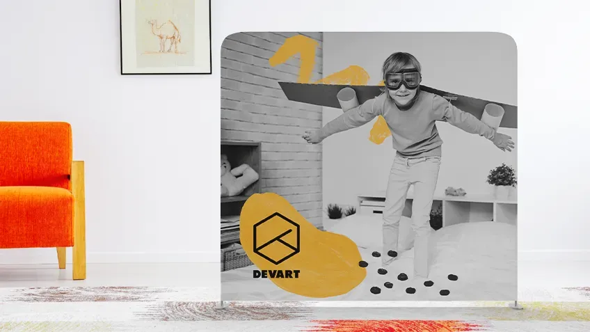 Pôsobivá, personalizovaná látková stena