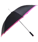 Automatický čierny dáždnik s farebným lemovaním online tlač