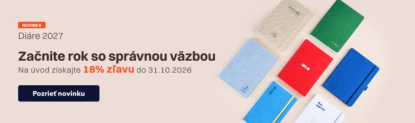 Knižné diáre A5 v mäkkej aj tvrdej väzbe sú už v ponuke!